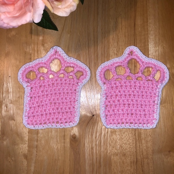 NEW Crochet Crown Coasters (4 pack) - Picture 2 of 6